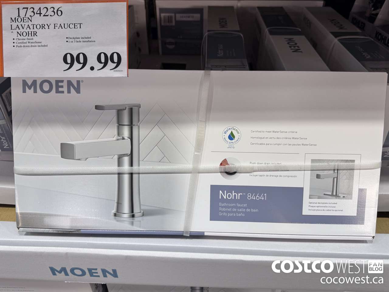 1734236 MOEN LAVATORY FAUCET $99.99