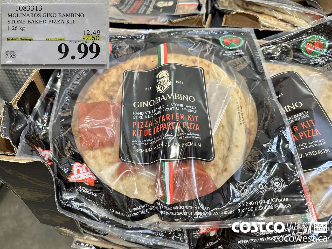 1083313 MOLINAROS GINO AMBINO STONE BAKED PIZZA KIT 1.26KG ($2.50 INSTANT SAVINGS EXPIRES ON 2025-04-13) $9.99