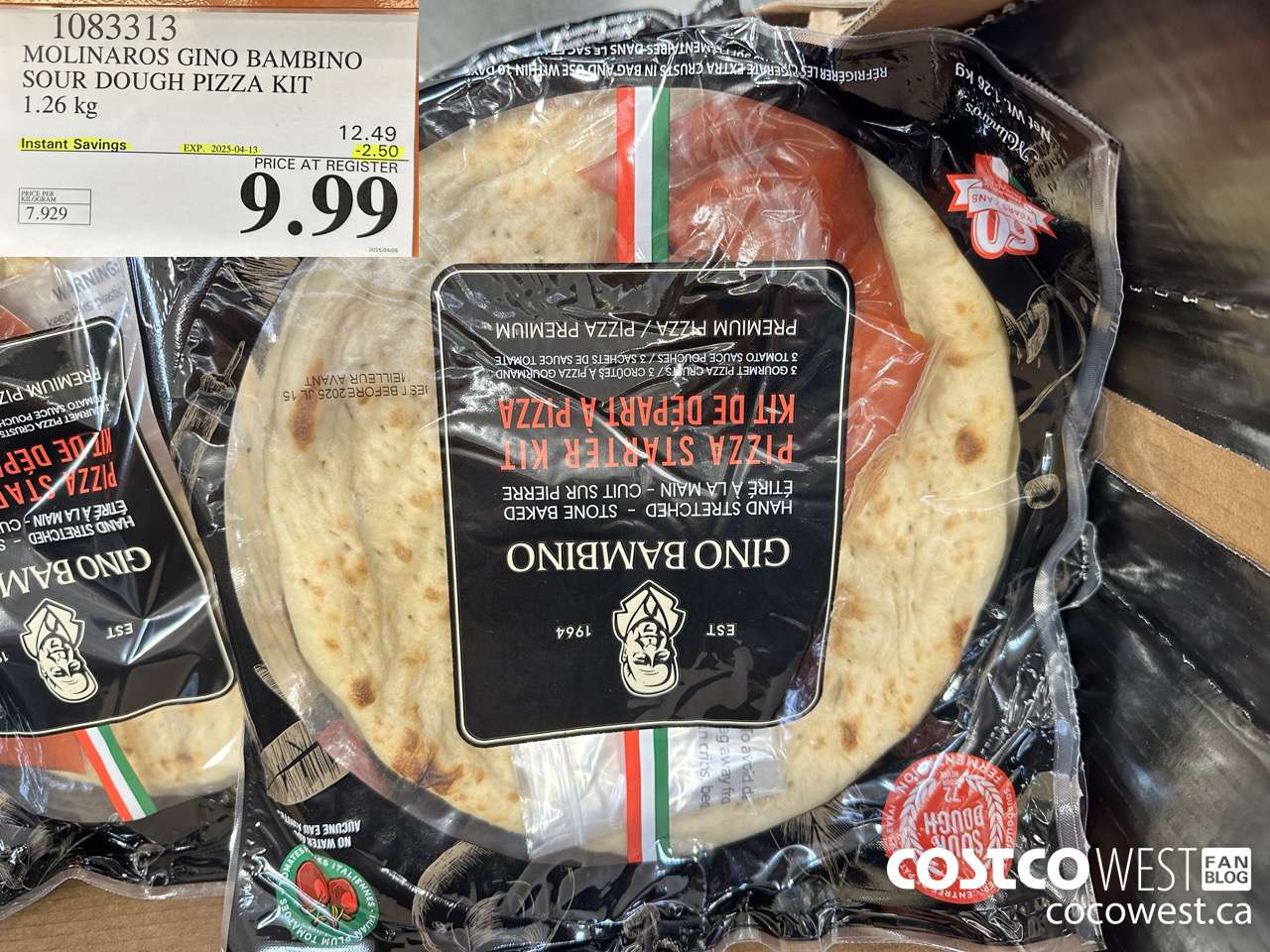 1083313 MOLINAROS GINO AMBINO STONE BAKED PIZZA KIT 1.26KG ($2.50 INSTANT SAVINGS EXPIRES ON 2025-04-13) $9.99