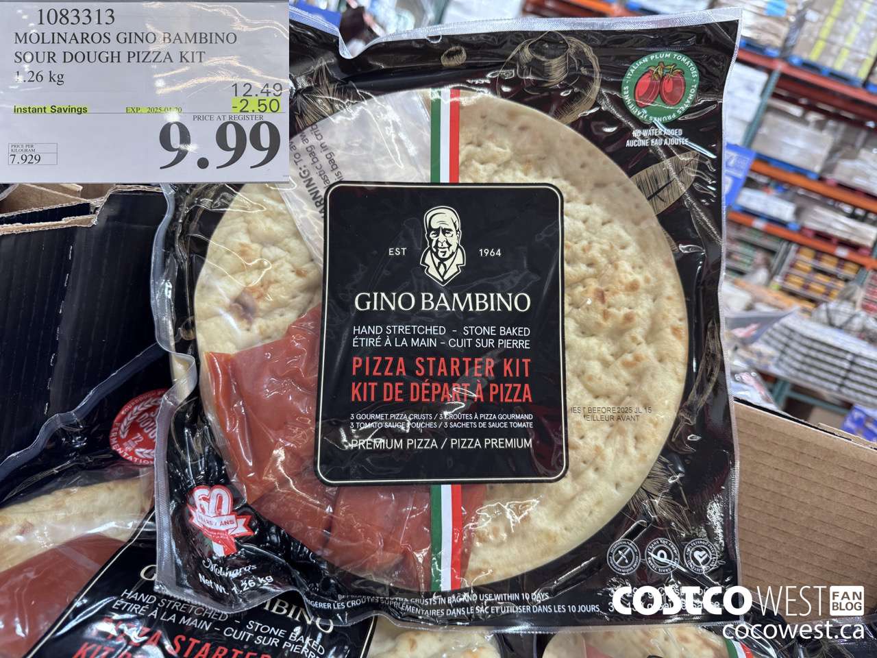 1083313 MOLINAROS GINO AMBINO STONE BAKED PIZZA KIT 1.26KG ($2.50 INSTANT SAVINGS EXPIRES ON 2025-04-20) $9.99