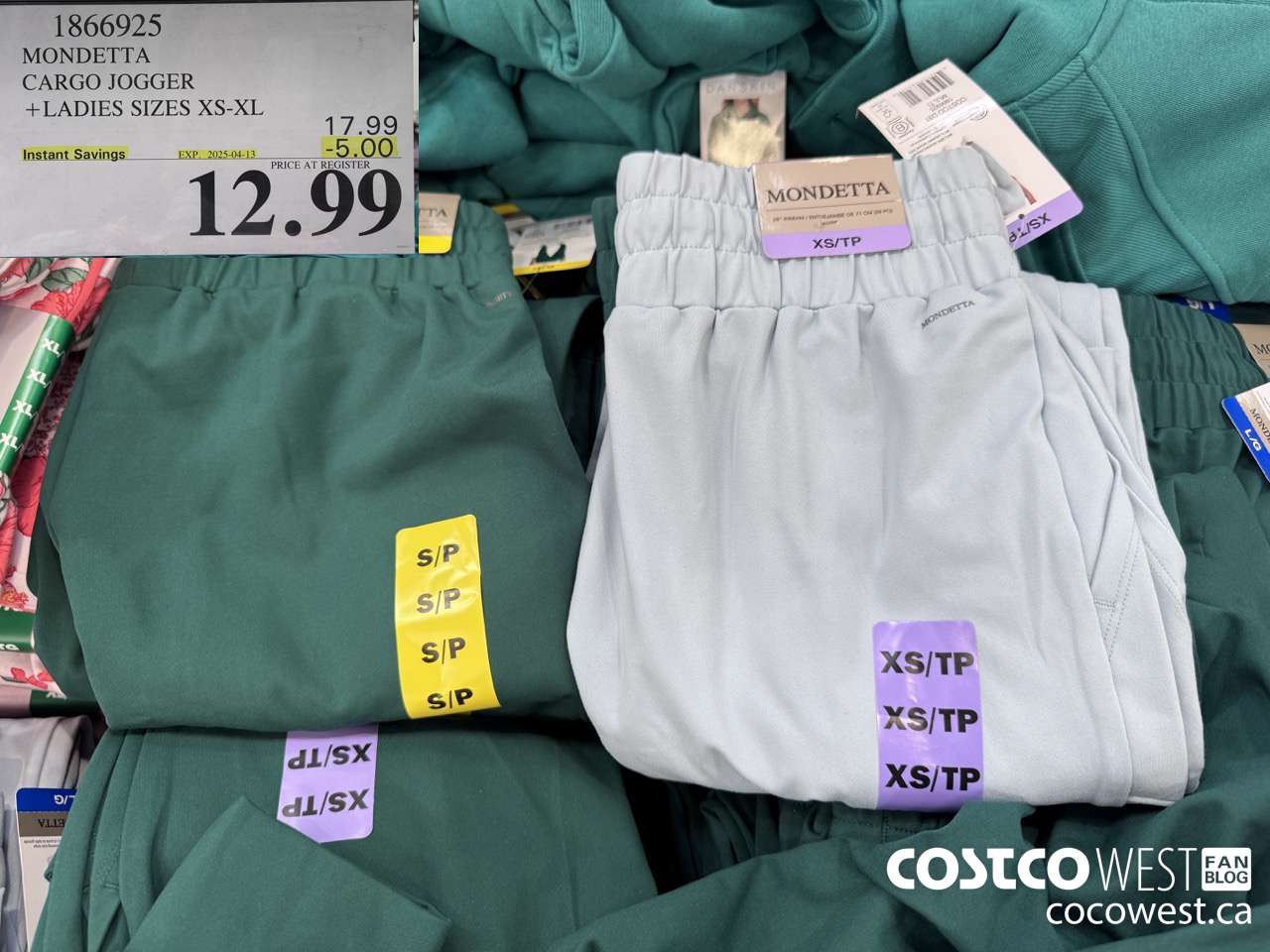 1866925 MONDETTA CARGO JOGGER LADIES SIZES XS-XL ($5.00 INSTANT SAVINGS EXPIRES ON 2025-04-13) $12.99