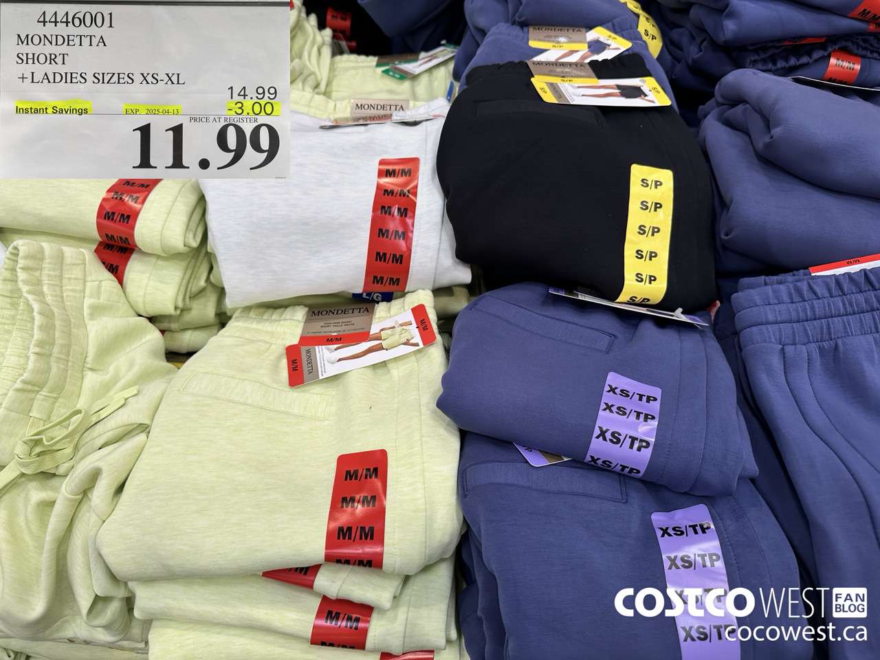 4446001 MONDETTA SHORT LADIES SIZES XS-XL ($3.00 INSTANT SAVINGS EXPIRES ON 2025-04-13) $11.99