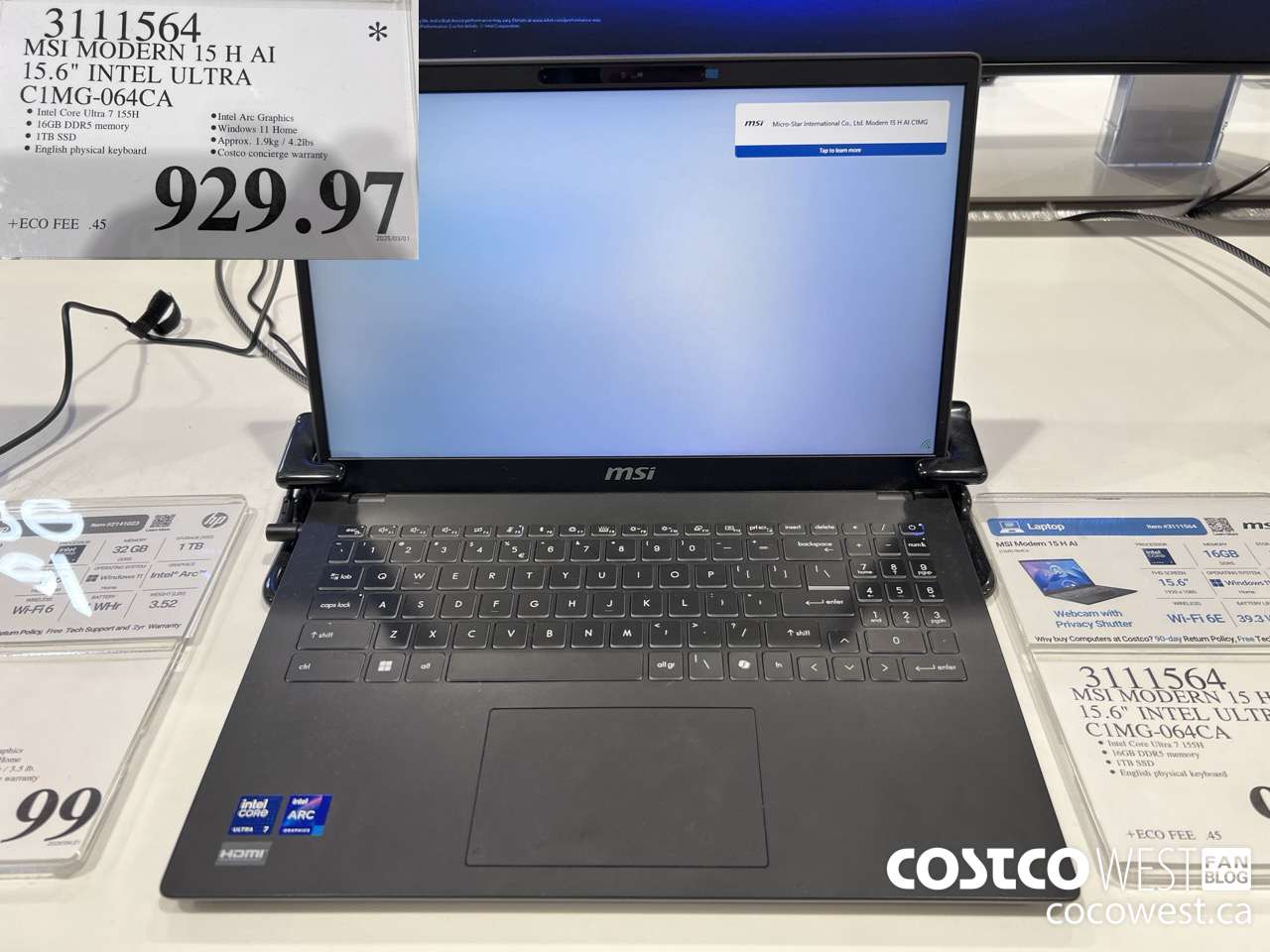 3111564 MSI MODERN 15 H AI 15.6