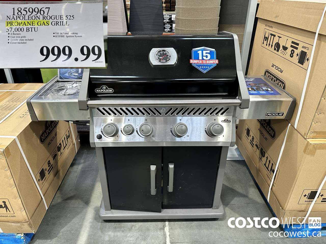 1859967 NAPOLEON ROGUE 525 PROPANE GAS GRILL 57,000 BTU $999.99