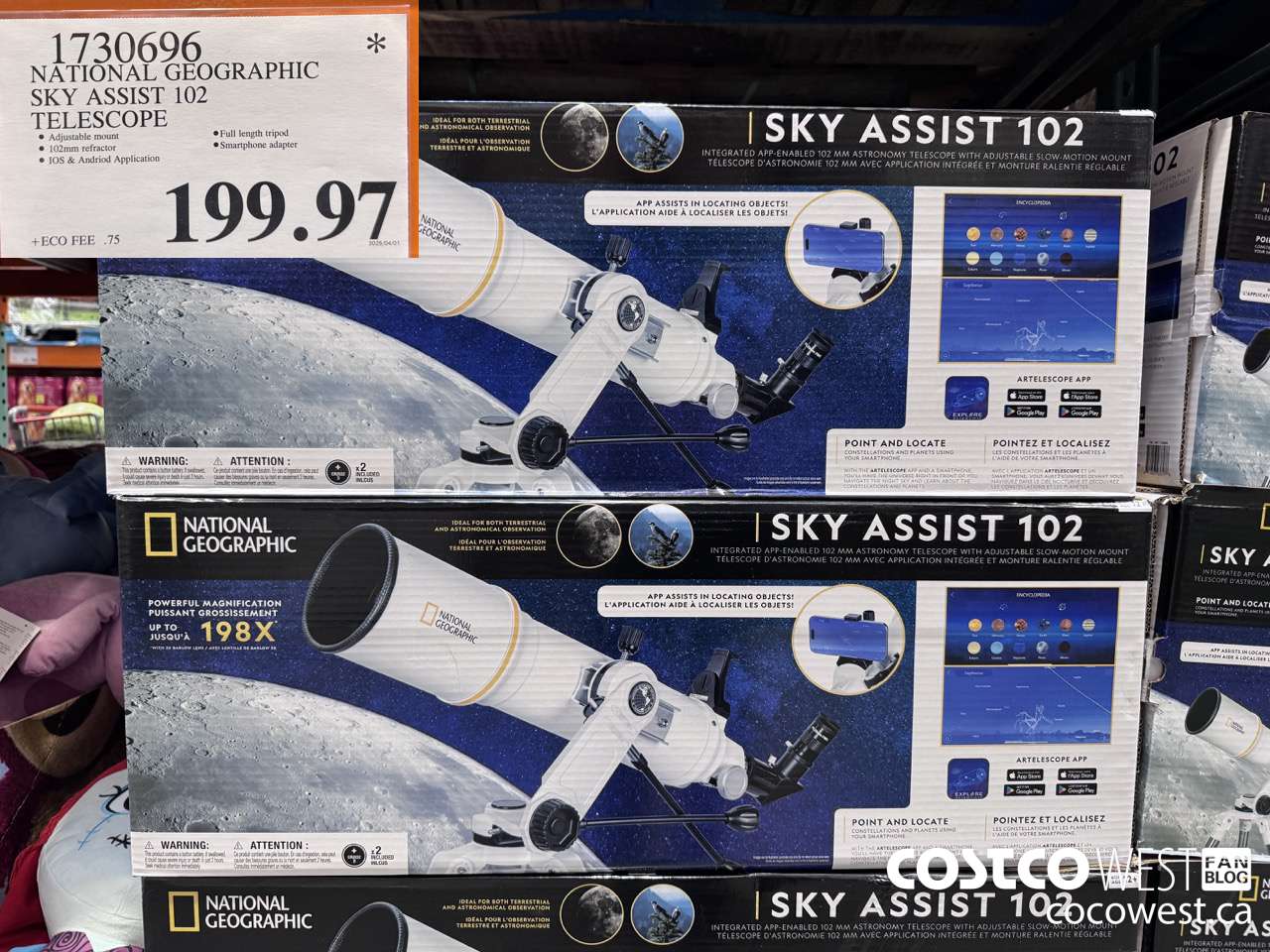 1730696 NATIONAL GEOGRAPHIC SKY ASSIST 102 TELESCOPE $199.97