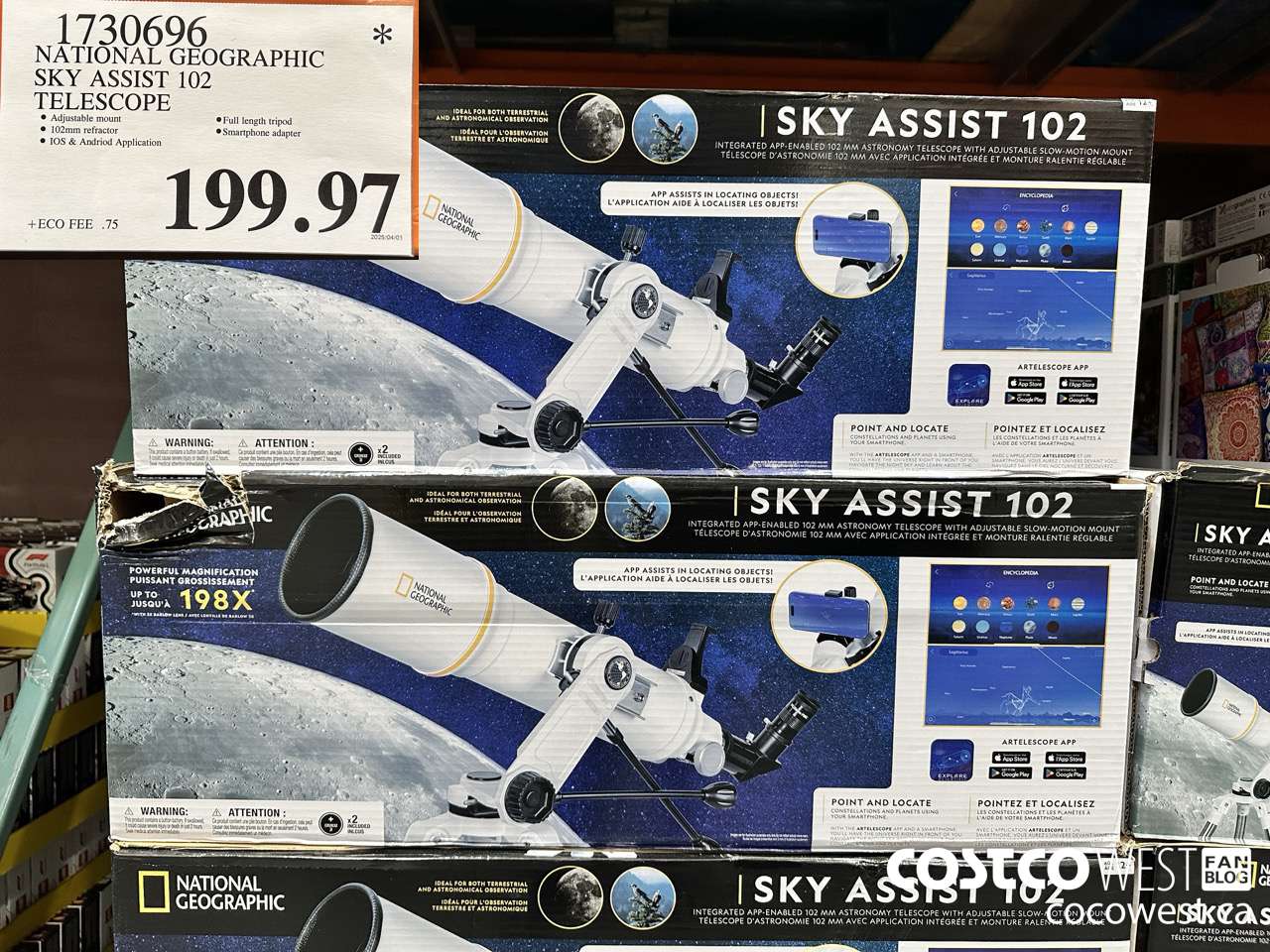 1730696 NATIONAL GEOGRAPHIC SKY ASSIST 102 TELESCOPE $199.97