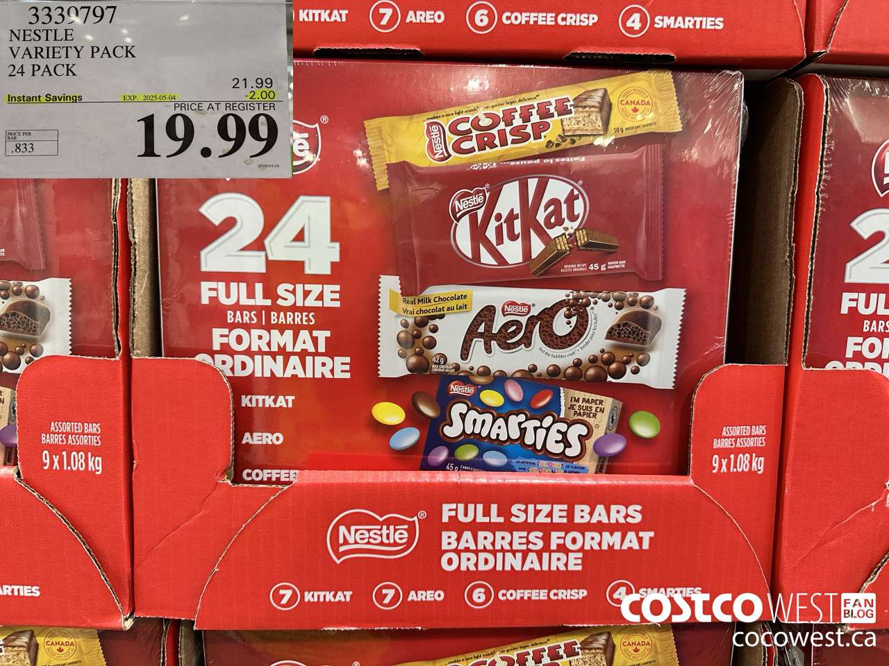 3339797 NESTLE VARIETY PACK 24 PACK ($2.00 INSTANT SAVINGS EXPIRES ON 2025-05-04) $19.99
