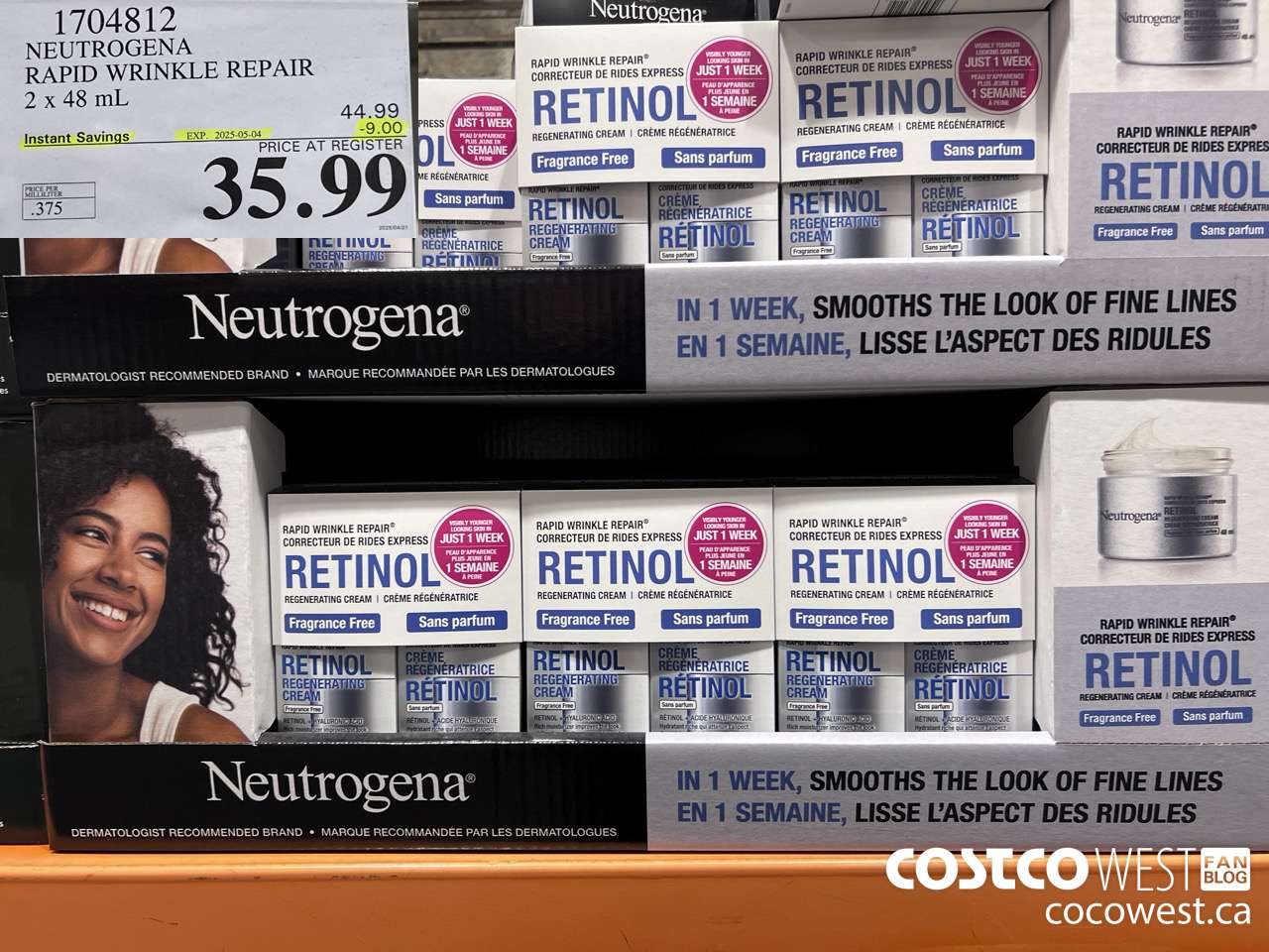 1704812 NEUTROGENA RAPID WRINKLE REPAIR 2 X 48ML ($9.00 INSTANT SAVINGS EXPIRES ON 2025-05-04) $35.99