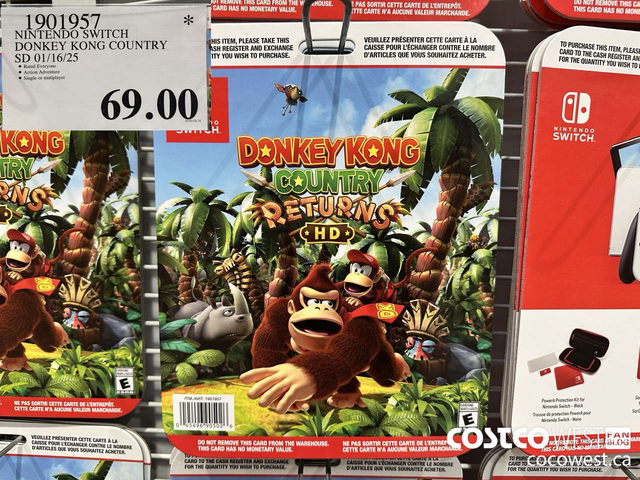 1901957 NINTENDO SWITCH DONKEY KONG COUNTRY SD 01/16/25 $69.00