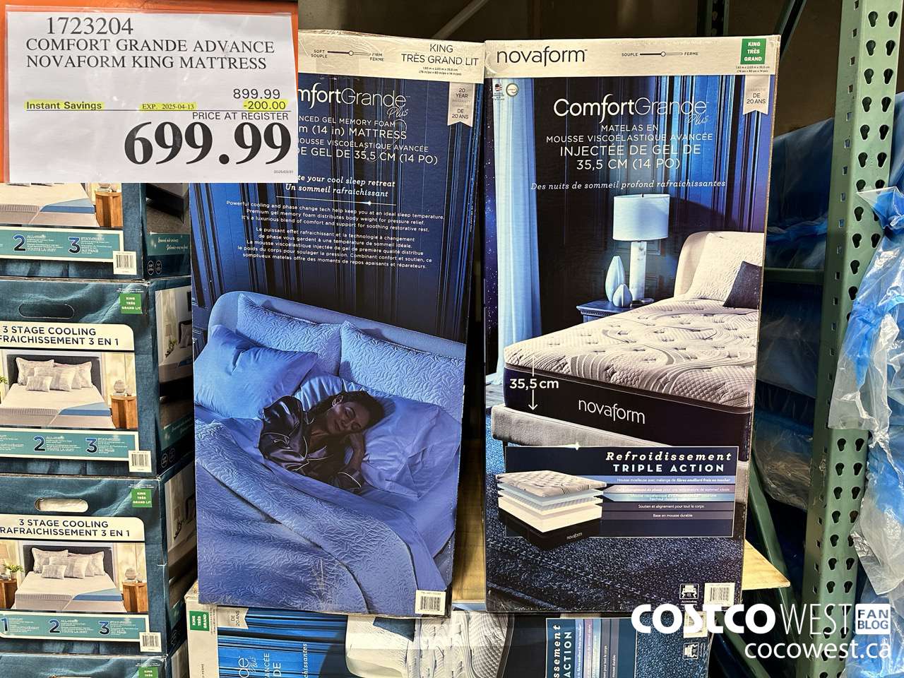 1723204 NOVAFORM COMFORT GRANDE ADVANCED KING MATTRESS ($200.00 INSTANT SAVINGS EXPIRES ON 2025-04-13) $699.99