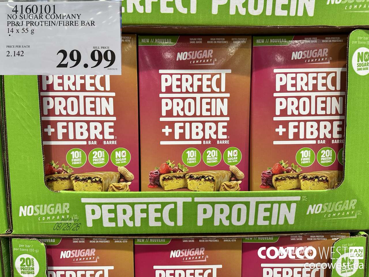 4160101 NO SUGAR COMPANY PB&J PROTEIN/FIBRE BAR 14 X 55G $29.99