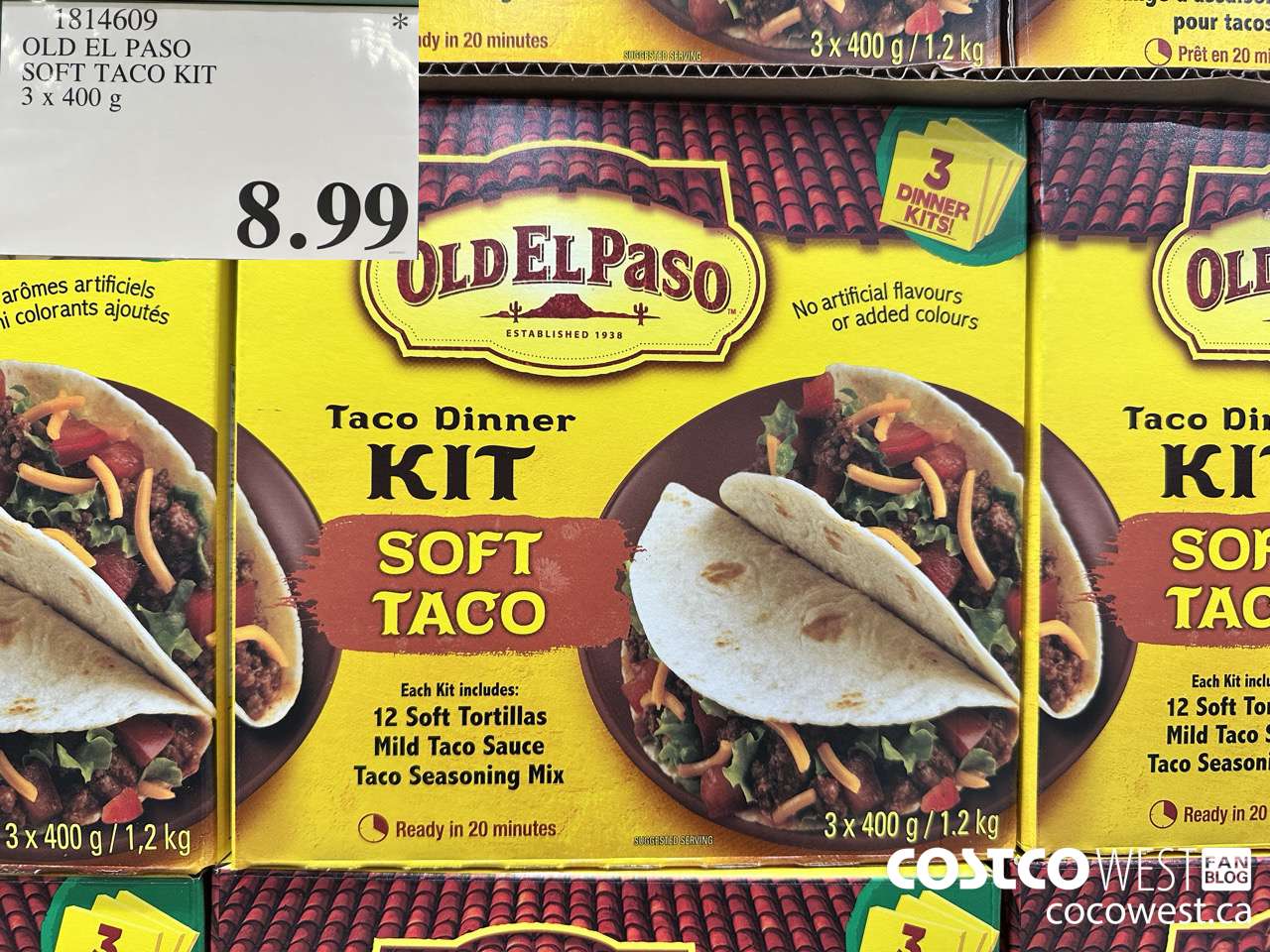 1814609 OLD EL PASO SOFT TACO KIT 3 X 400G $8.99