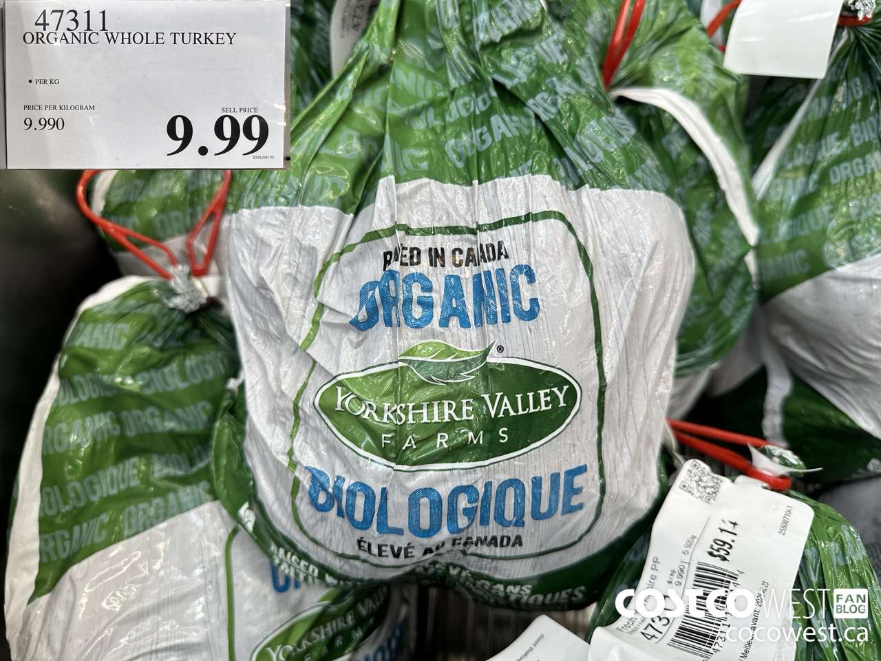 47311 ORGANIC WHOLE TURKEY $9.99