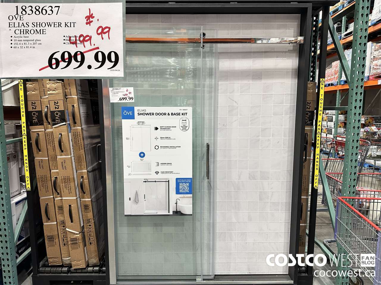 1838637 OVE ELIAS SHOWER KIT CHROME $499.99