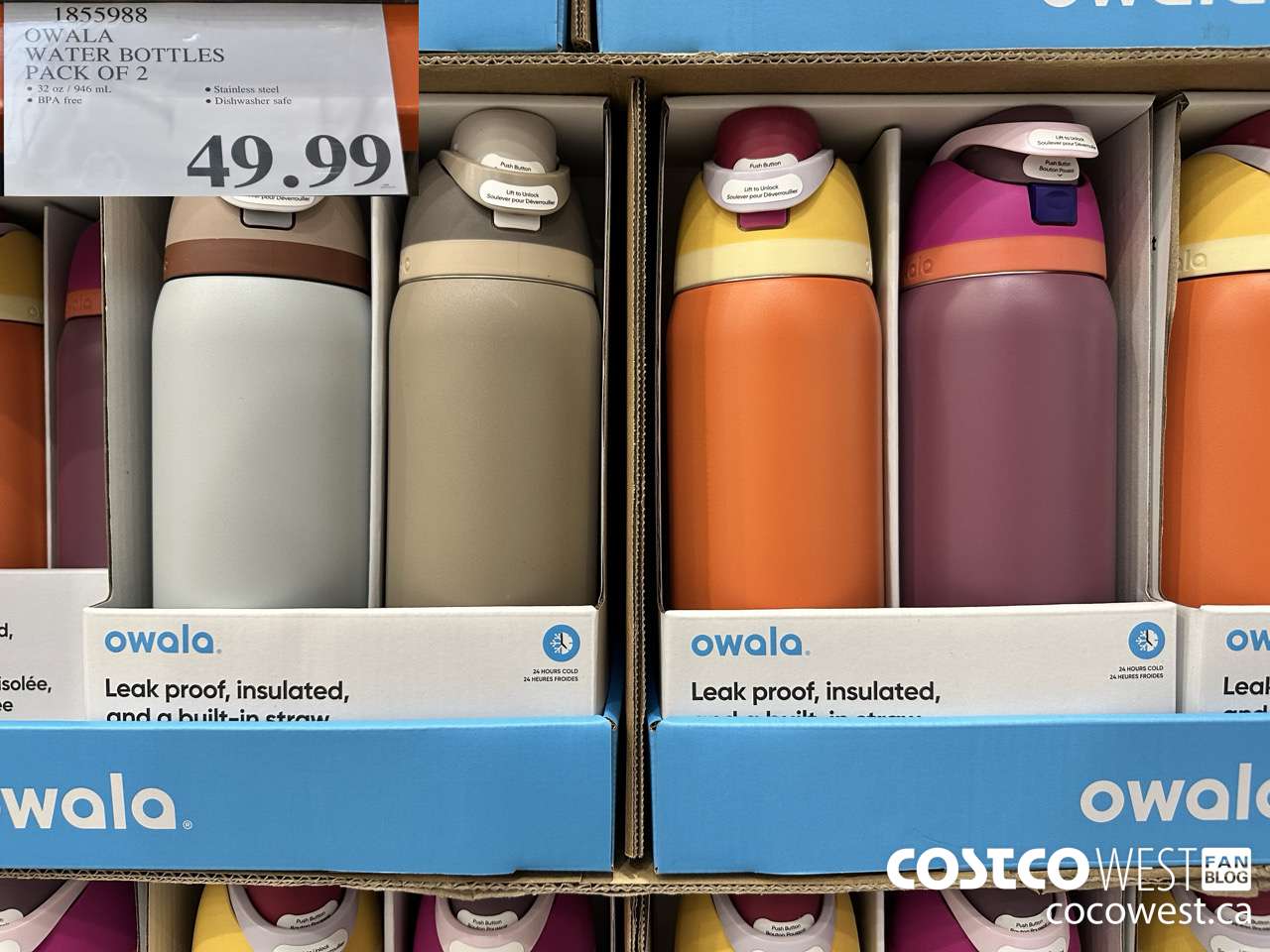 1855988 OWALA WATER BOTTLES PACK OF 2 $49.99