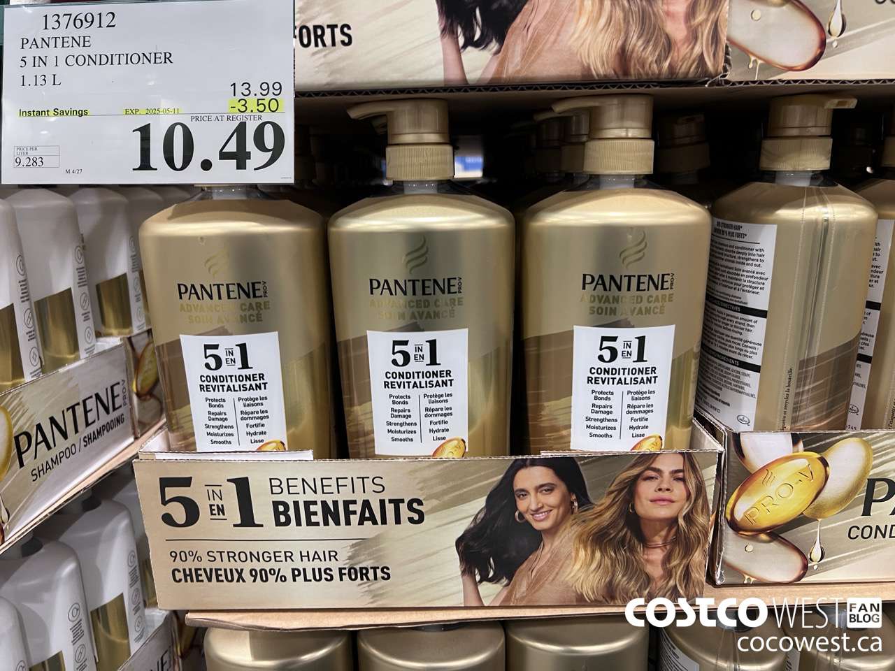 1376912 PANTENE 5 IN 1 CONDITIONER 1.13L ($3.50 INSTANT SAVINGS EXPIRES ON 2025-05-11) $10.49