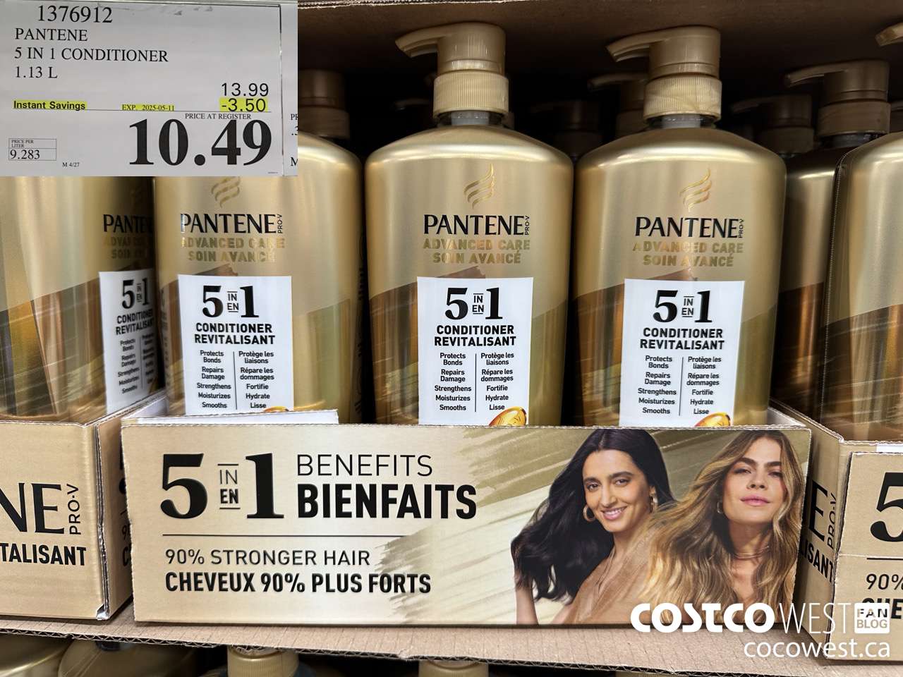 1376912 PANTENE 5 IN 1 CONDITIONER 1.13L ($3.50 INSTANT SAVINGS EXPIRES ON 2025-05-11) $10.49