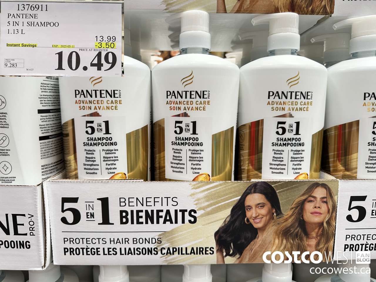 1376911 PANTENE 5 IN 1 SHAMPOO 1.13L ($3.50 INSTANT SAVINGS EXPIRES ON 2025-05-11) $10.49