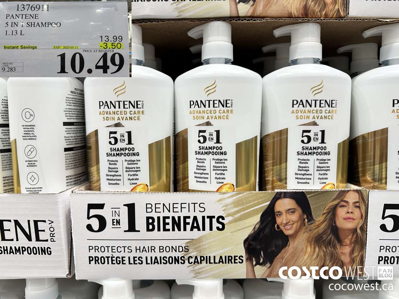 1376911 PANTENE 5 IN 1 SHAMPOO 1.13L ($3.50 INSTANT SAVINGS EXPIRES ON 2025-05-11) $10.49