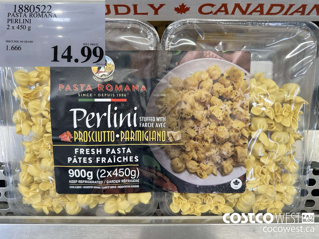 1880522 PASTA ROMANA PERLINI 2 X 450G $14.99