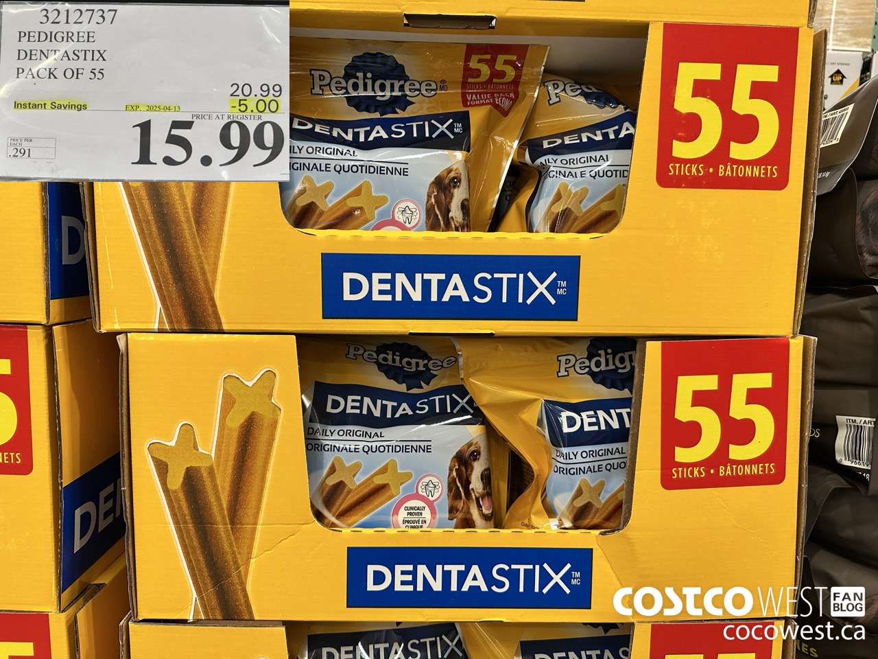 3212737 PEDIGREE DENTASTIX PACK OF 55 ($5.00 INSTANT SAVINGS EXPIRES ON 2025-04-13) $15.99