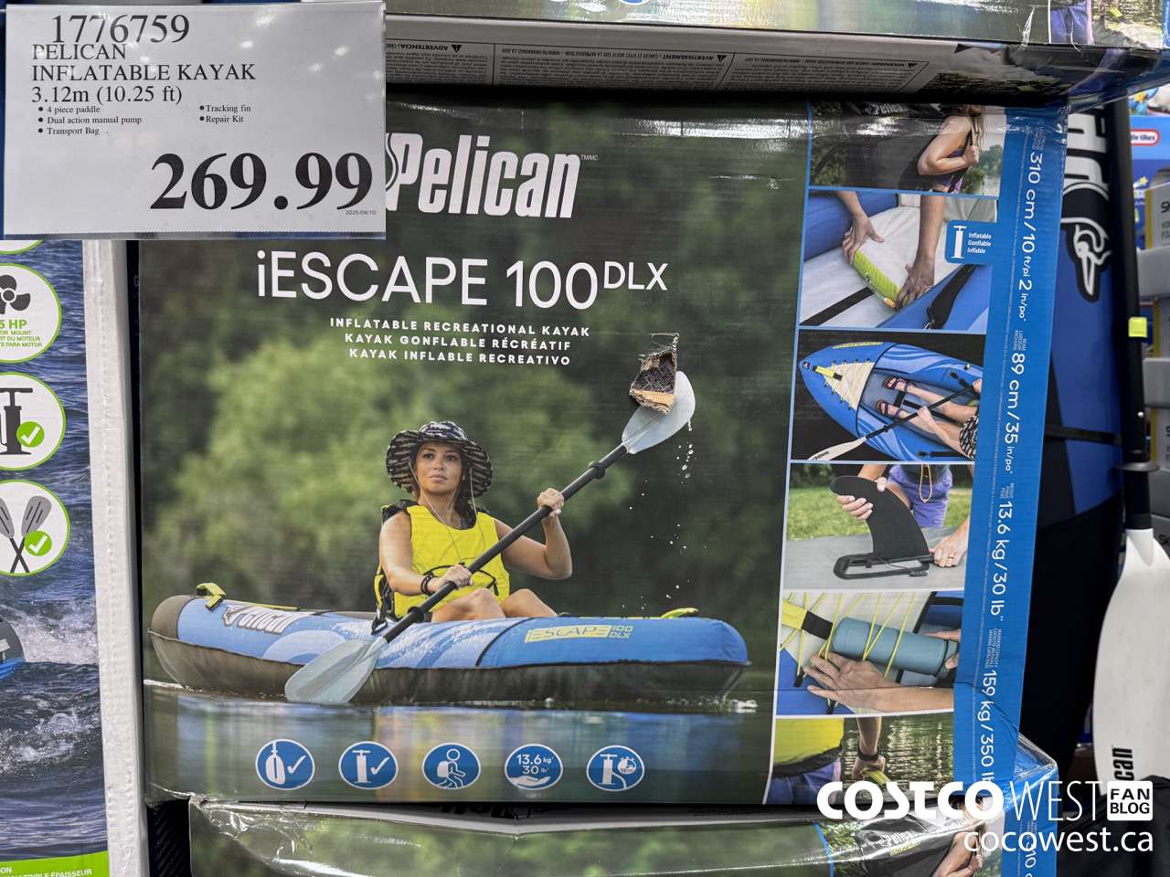 1776759 PELICAN INFLATABLE KAYAK 3.12M (10.25FT) $269.99