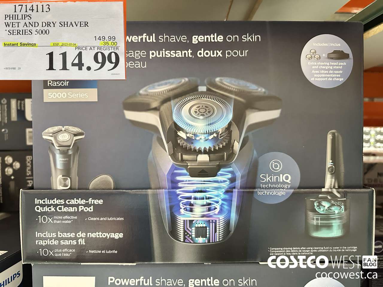 1714113 PHILIPS WET AND DRY SHAVER SERIES 5000 ($35.00 INSTANT SAVINGS EXPIRES ON 2025-05-04) $114.99