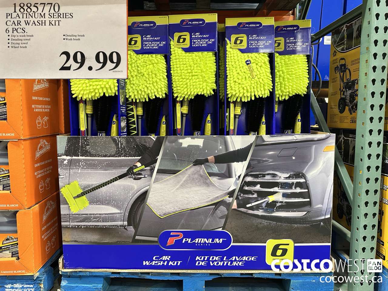 1885770 PLATINUM SERIES CAR WASH KIT 6 PCS $29.99