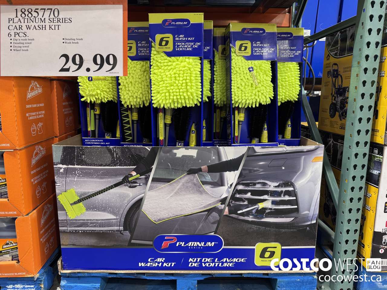 1885770 PLATINUM SERIES CAR WASH KIT 6 PCS $29.99