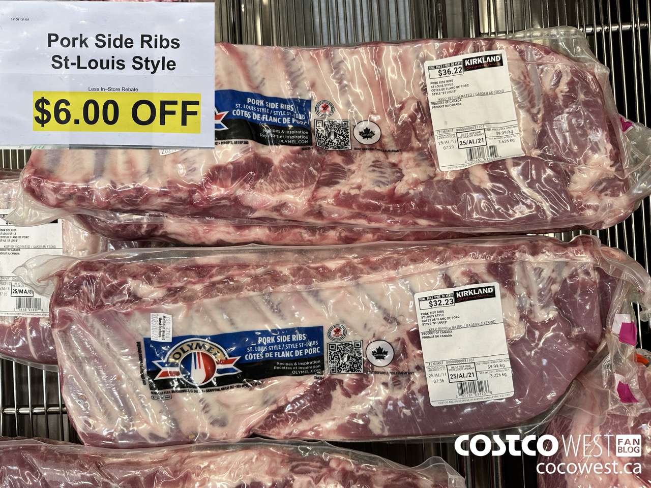 31100 PORK SIDE RIBS ST LOUIS STYLE ($6.00 INSTANT SAVINGS)
