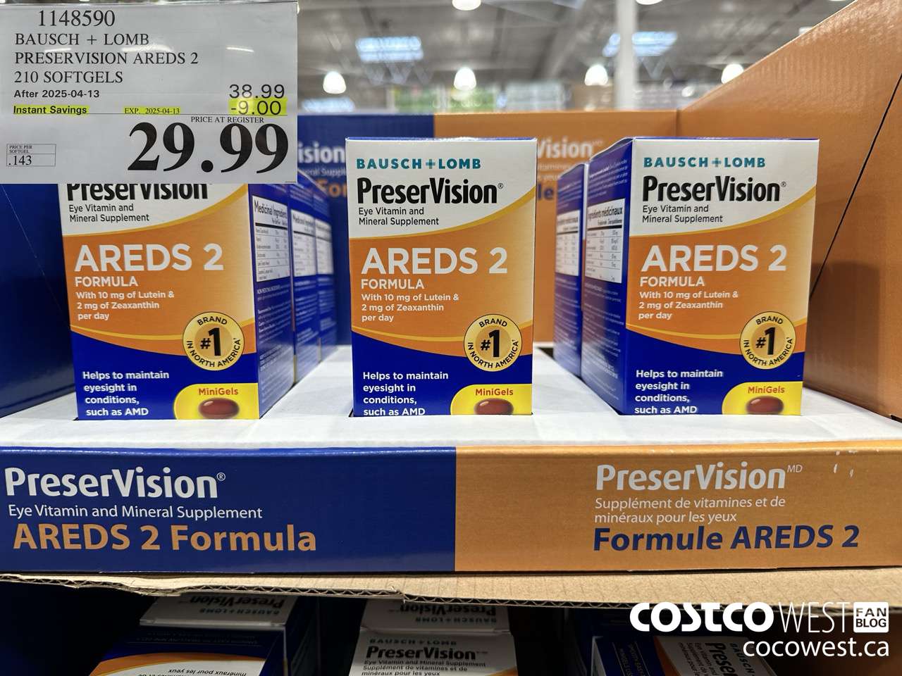 1148590 PRESERVISION AREDS 2 FORMULA 210 SOFTGELS ($9.00 INSTANT SAVINGS EXPIRES ON 2025-04-13) $29.99