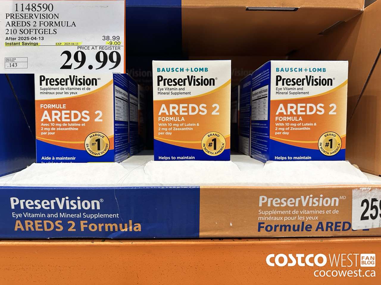 1148590 PRESERVISION AREDS 2 FORMULA 210 SOFTGELS ($9.00 INSTANT SAVINGS EXPIRES ON 2025-04-13) $29.99