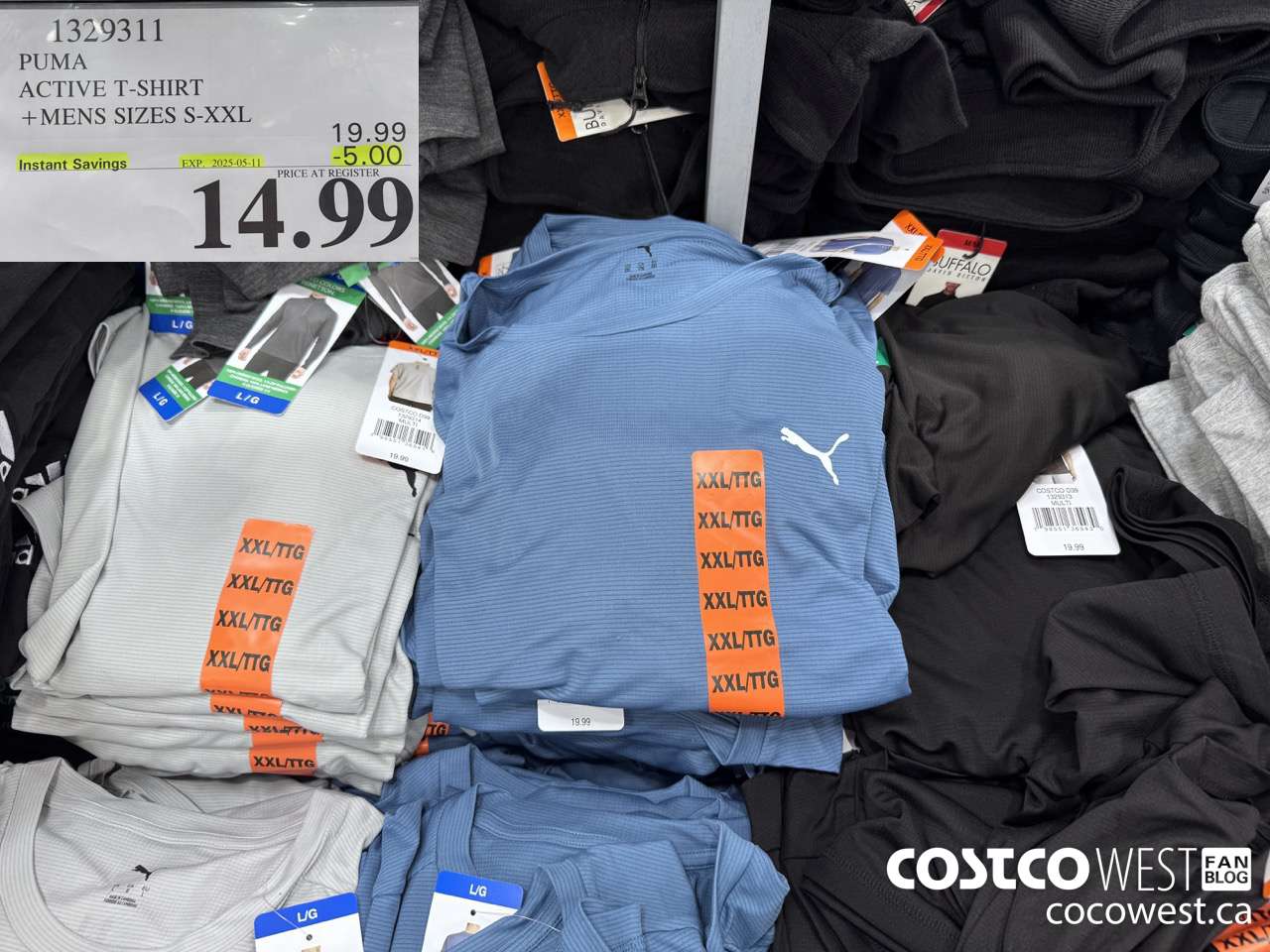 1329311 PUMA ACTIVE T-SHIRT MENS SIZES S-XXL ($5.00 INSTANT SAVINGS EXPIRES ON 2025-05-11) $14.99