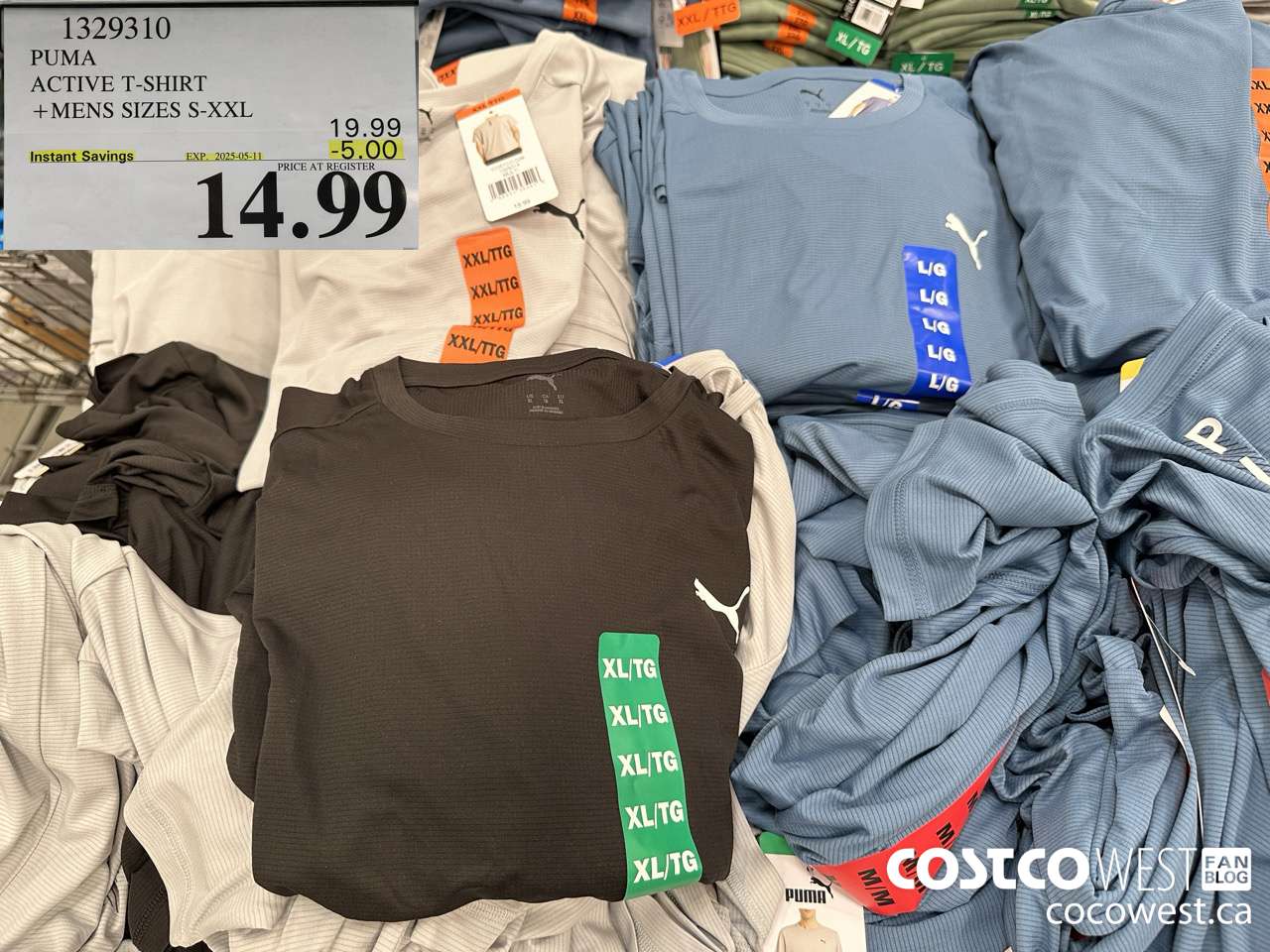 1329310 PUMA ACTIVE T-SHIRT MENS SIZES S-XXL ($5.00 INSTANT SAVINGS EXPIRES ON 2025-05-11) $14.99