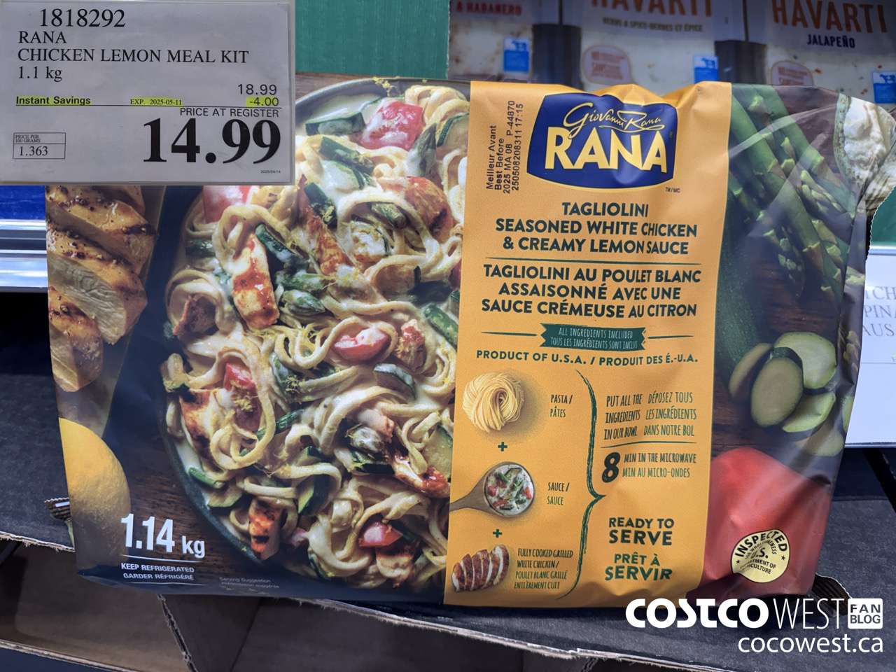 1818292 RANA CHICKEN LEMON MEAL KIT 1.1 KG ($4.00 INSTANT SAVINGS EXPIRES ON 2025-05-11) $14.99