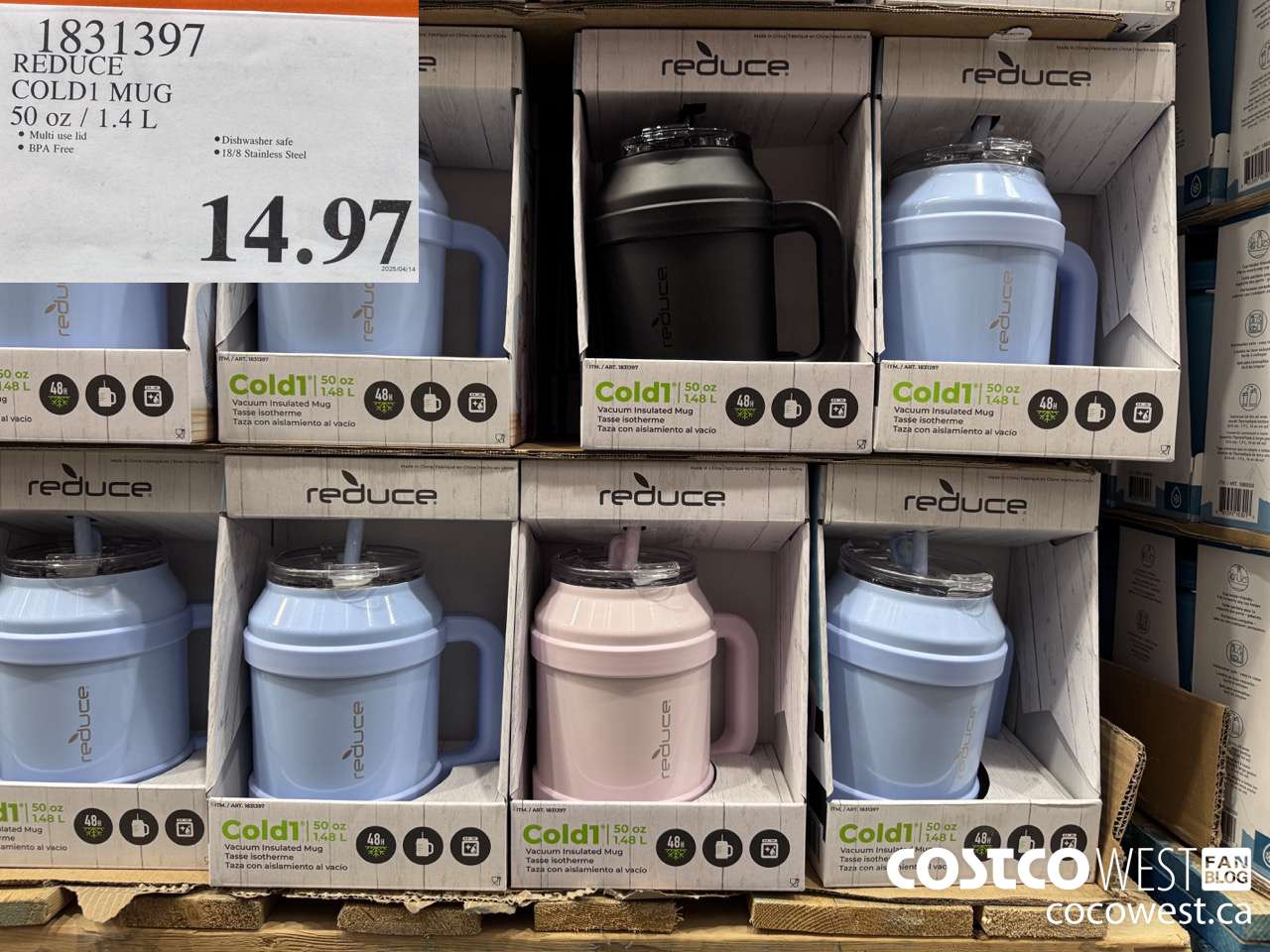 1831397 REDUCE COLD1 MUG 50 OZ/1.4L $14.97