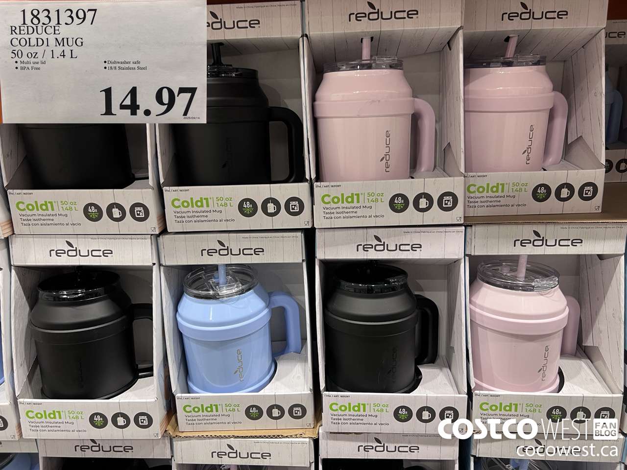 1831397 REDUCE COLD1 MUG 50 OZ/1.4L $14.97
