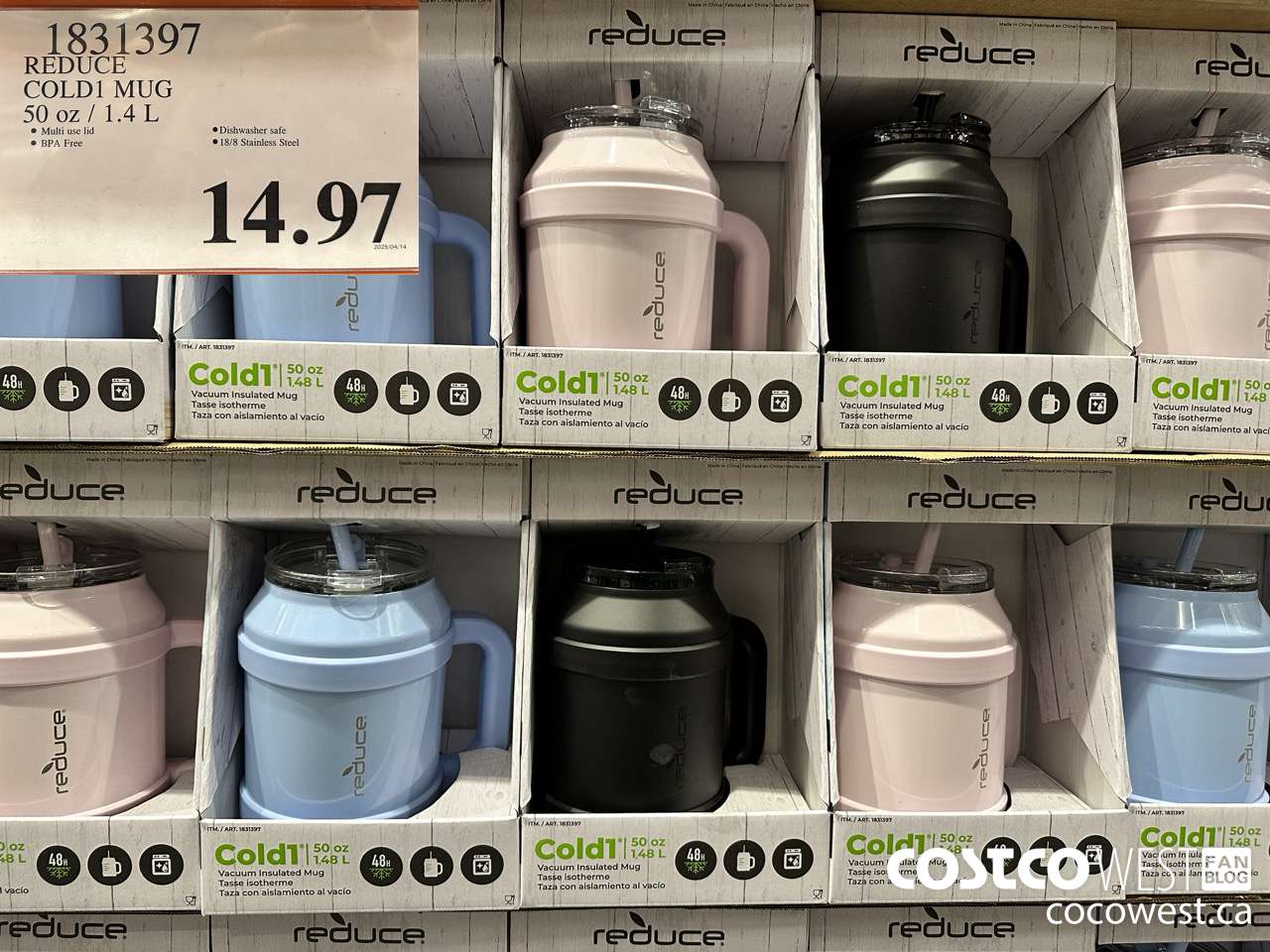 1831397 REDUCE COLD1 MUG 50 OZ/1.4L $14.97