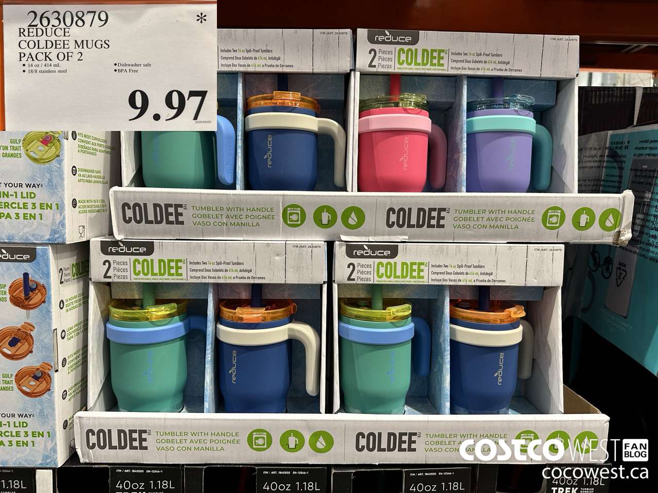 2630879 REDUCE COLDEE MUGS PACK OF 2 $9.97