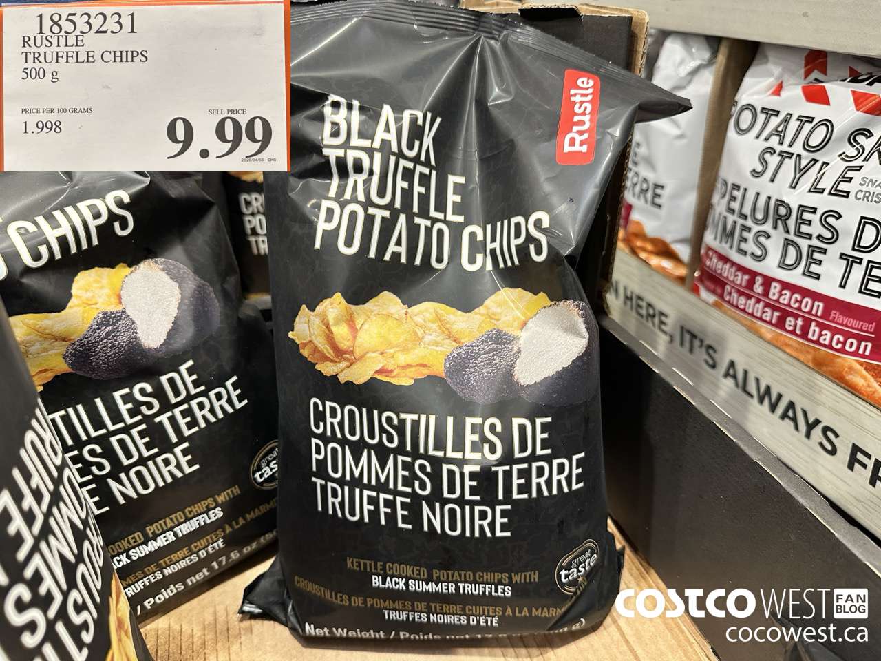 1853231 RUSTLE TRUFFLE CHIPS 500G $9.99