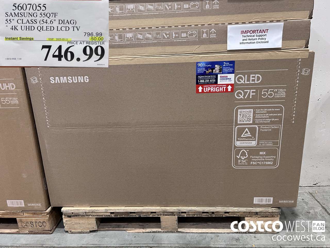 5607055 SAMSUNG 55Q7F 55