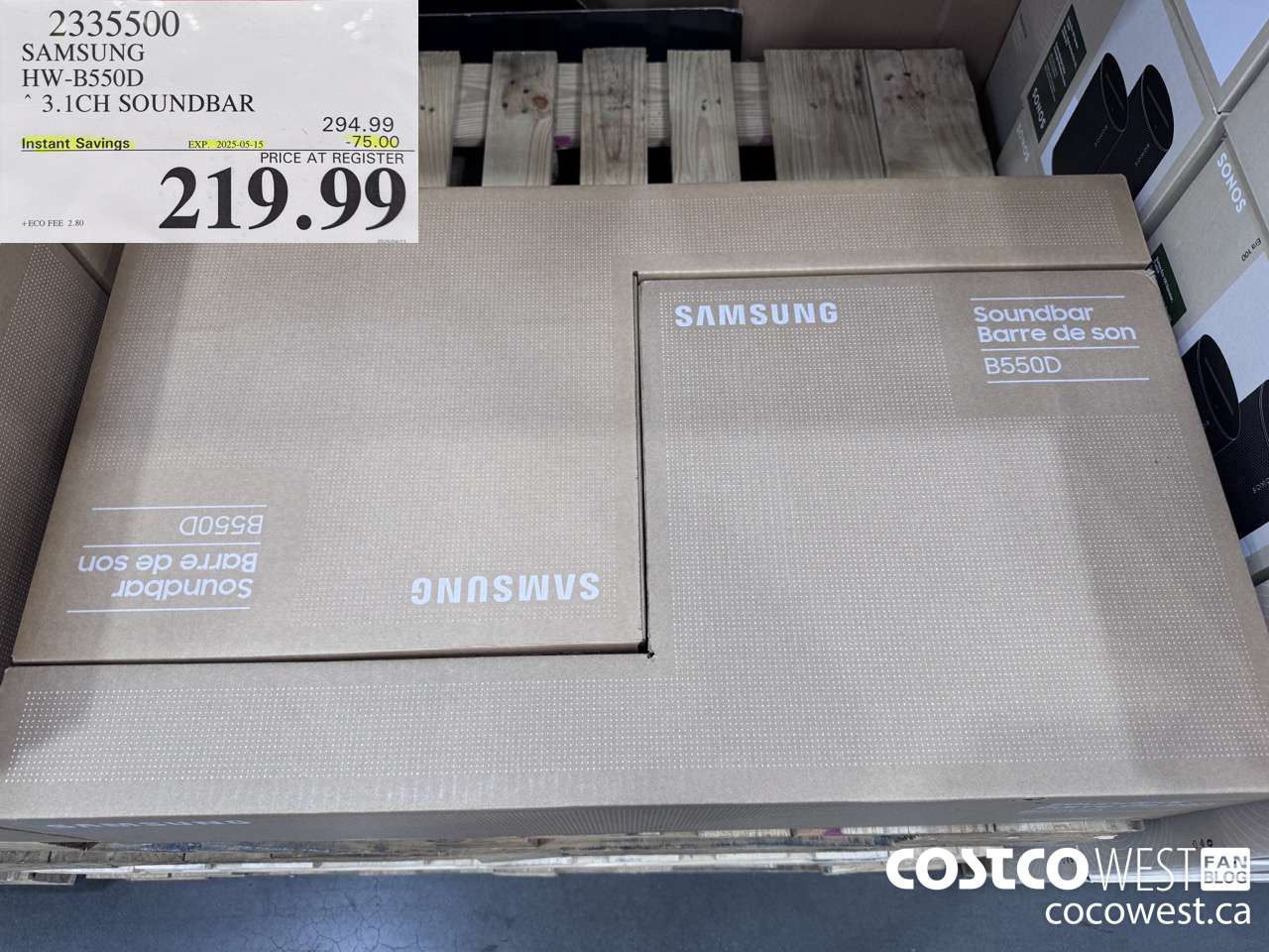 2335500 SAMSUNG HW-B550D SOUNDBAR 3.1CH ($75.00 INSTANT SAVINGS EXPIRES ON 2025-05-15) $219.99