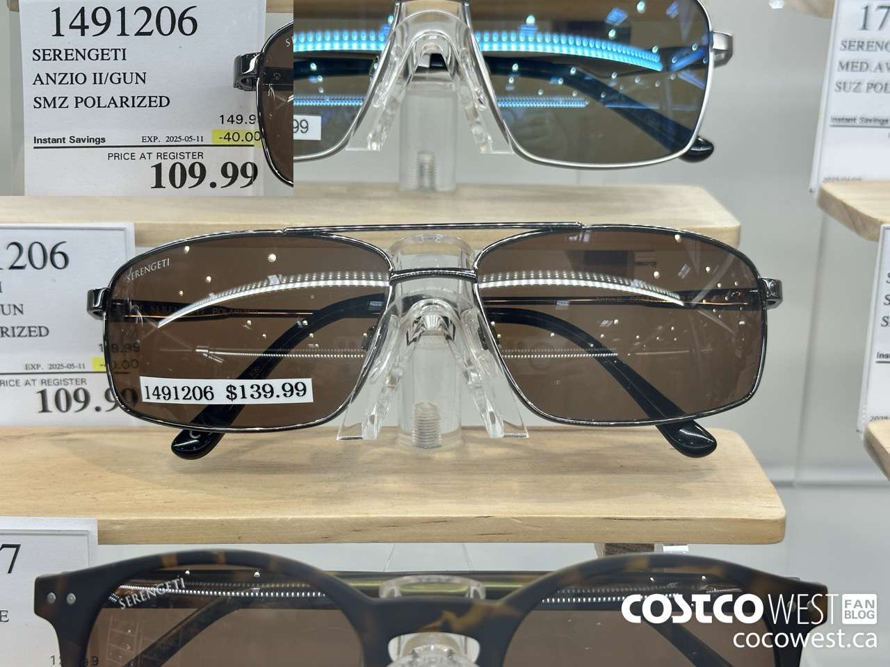 1491206 SERENGATI ANZIO II GUN SMZ POLARIZED ($40.00 INSTANT SAVINGS EXPIRES ON 2025-05-11) $109.99