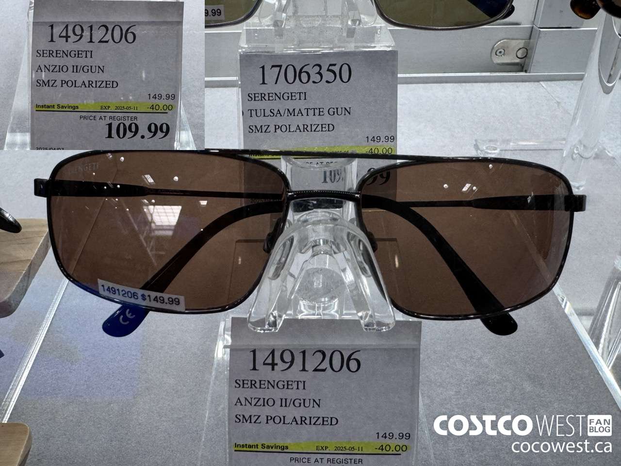 1491206 SERENGATI ANZIO II GUN SMZ POLARIZED ($40.00 INSTANT SAVINGS EXPIRES ON 2025-05-11) $109.99