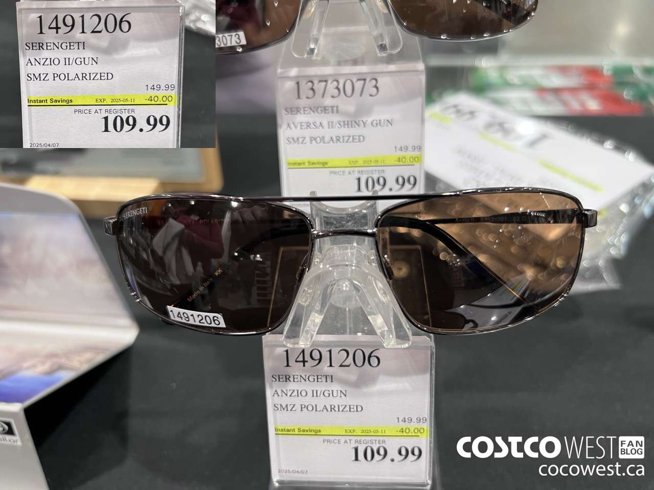 1491206 SERENGATI ANZIO II GUN SMZ POLARIZED ($40.00 INSTANT SAVINGS EXPIRES ON 2025-05-11) $109.99