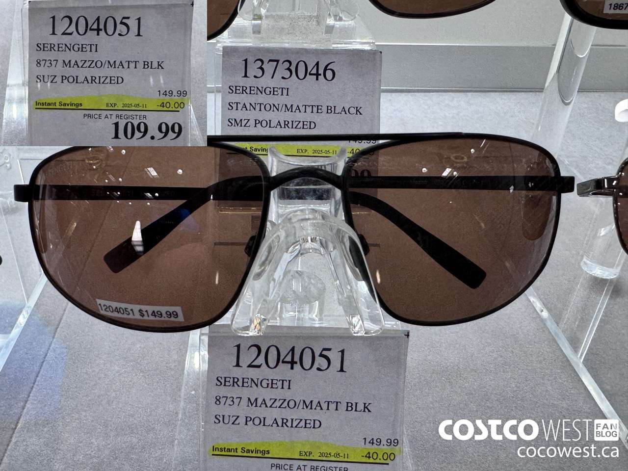 1204051 SERENGETI 8737 MAZZO/MATT BLK POLARIZED SUNGLASSES ($40.00 INSTANT SAVINGS EXPIRES ON 2025-05-11) $109.99