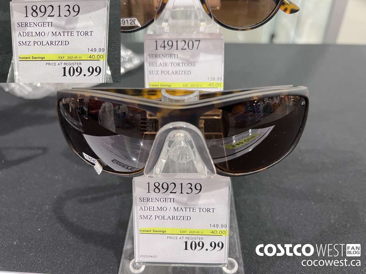 1892139 SERENGETI ADELMO / MATTE TORT SMZ POLARIZED ($40.00 INSTANT SAVINGS EXPIRES ON 2025-05-11) $109.99