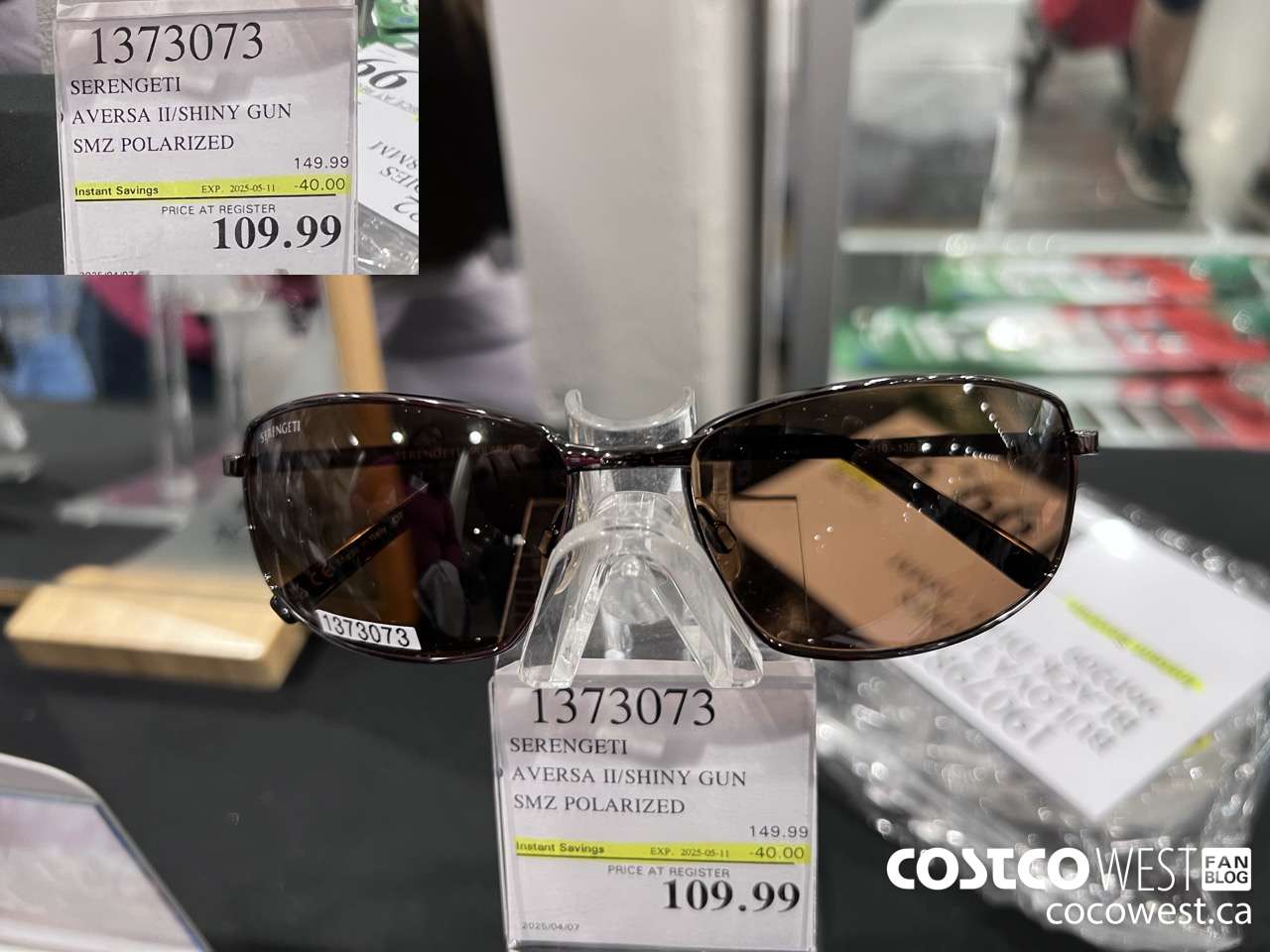 1373073 SERENGETI AVERSA II/SHINY GUN SMZ POLARIZED ($40.00 INSTANT SAVINGS EXPIRES ON 2025-05-11) $109.99
