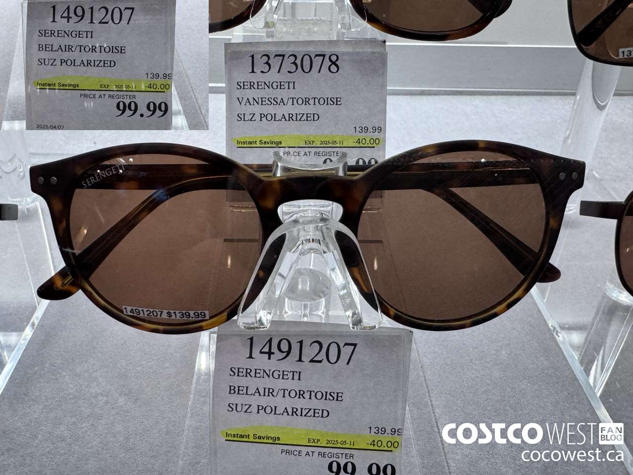 1491207 SERENGETI BELAIR/TORTOISE SUZ POLARIZED ($40.00 INSTANT SAVINGS EXPIRES ON 2025-05-11) $99.99