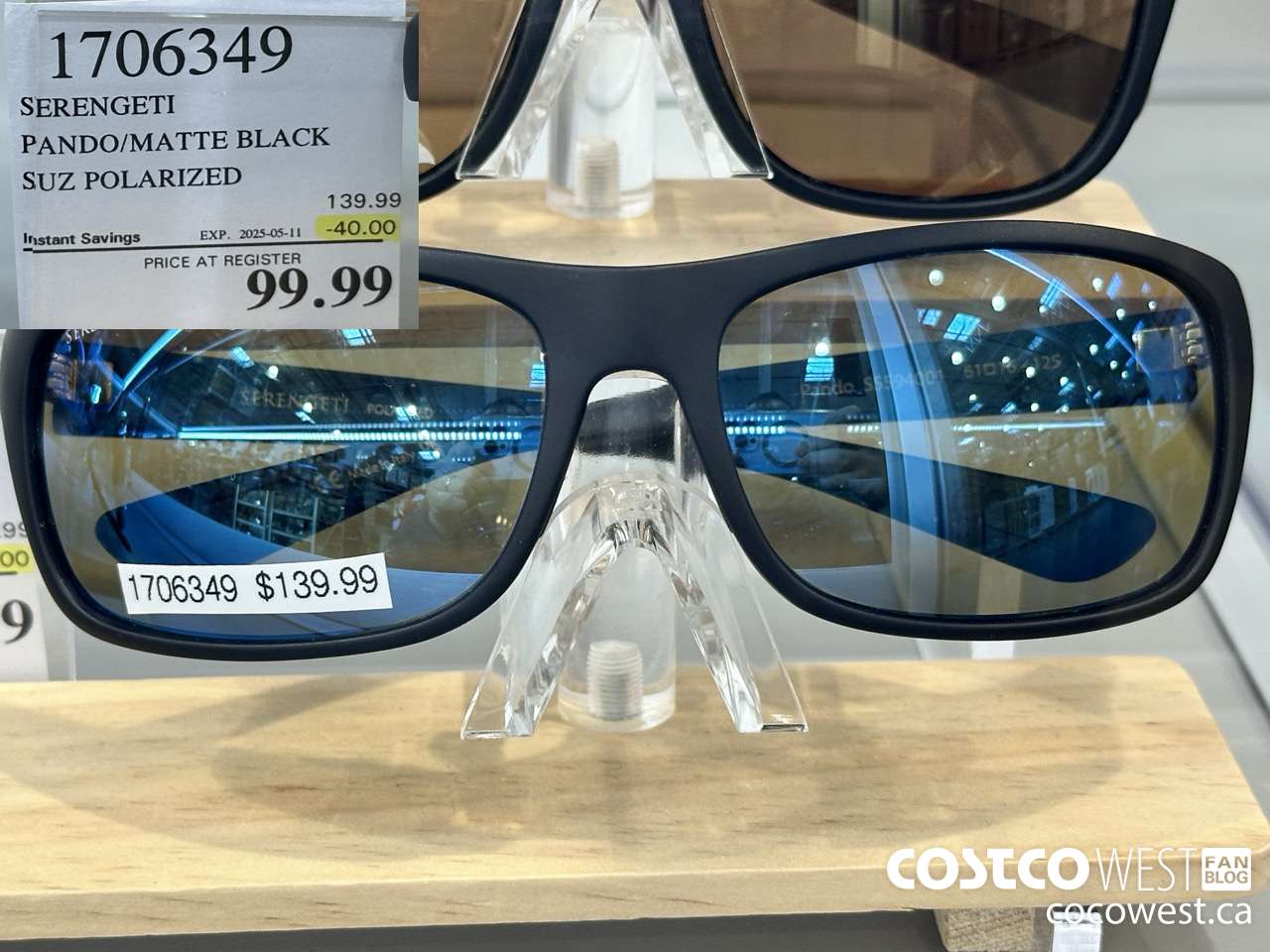 1706349 SERENGETI PANDO/MATTE BLACK SUZ POLARIZED ($40.00 INSTANT SAVINGS EXPIRES ON 2025-05-11) $99.99